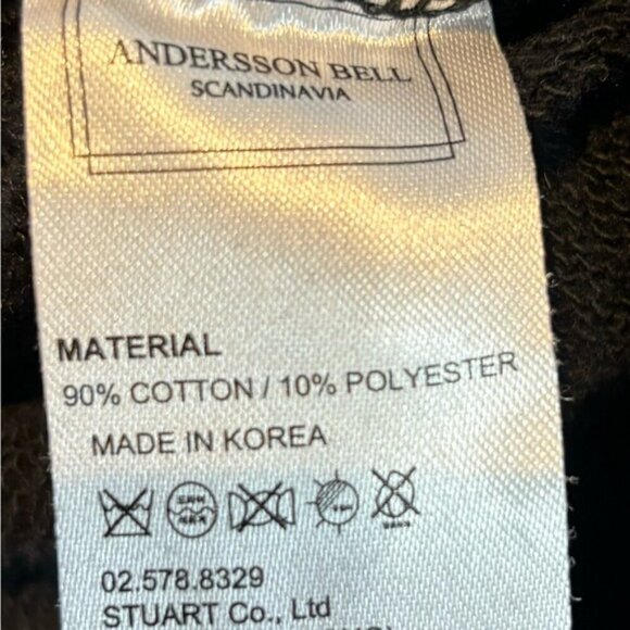 Andersson Bell navy blue “Super”crewneck sweatshirt with zipper waist size small - Picture 8 of 9